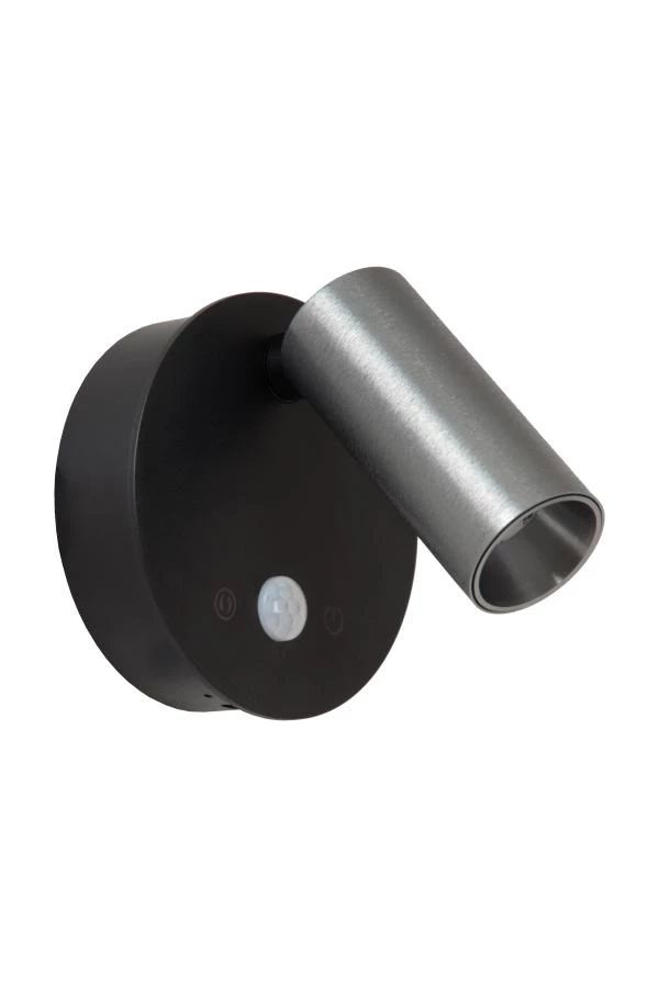 Lucide TONI - wiederaufladbare Wandstrahler / Wandleuchte - Akku/Batterie - Ø 8,1 cm - LED Dim. - CCT - 1x2W 2700K/4000K - Bewegungssensor (Abschaltbar) - Magnetisch - Grauguss - ausgeschaltet
